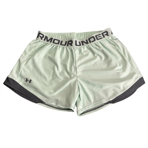 Under Armour Women's Mint and Charcoal Athletic Shorts - Picture 1 of 8